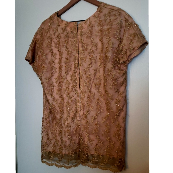 Beaded Lace Boho Blouse - Blush - Picture 2 of 7